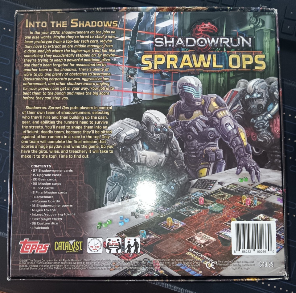 Shadowrun - Sprawl Ops * Catalyst Boardgame * Pre-Owned