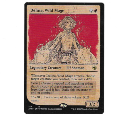 MTG Delina, Wild Mage - SHOWCASE * Adventures in the Forgotten Realms * Rare *