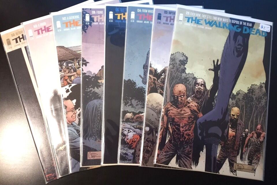 Lot of 8 The Walking Dead Comics (IMAGE) - Issues #129,133-136, 142,143 & 150