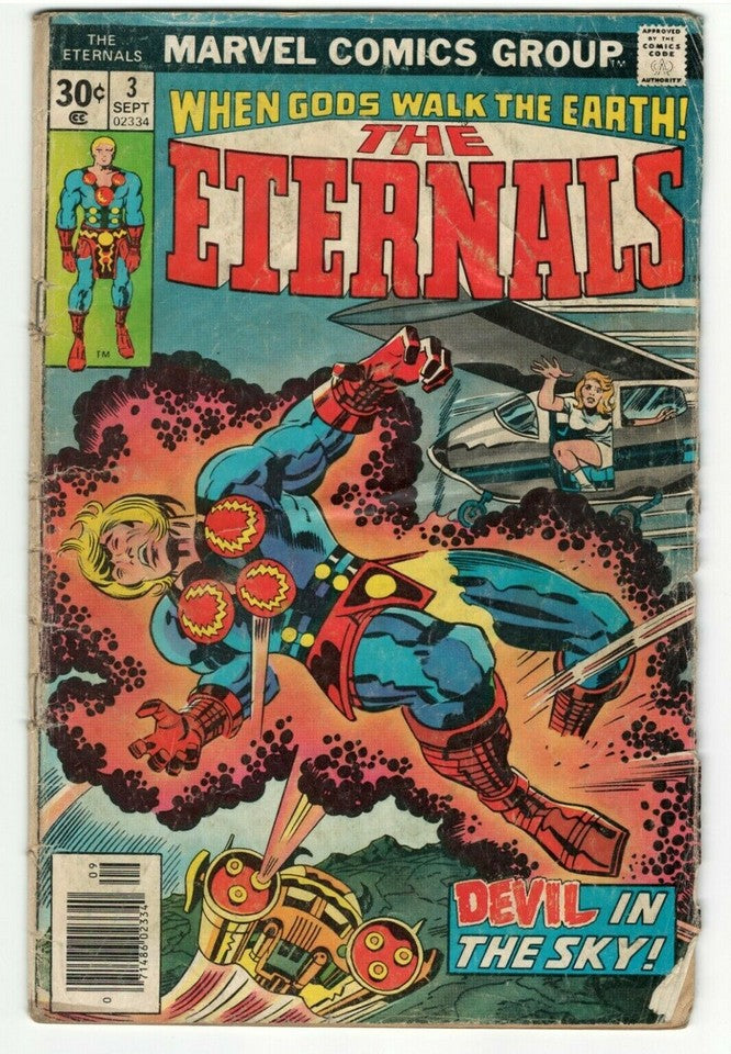 The Eternals #3 : 1976 : MARVEL : 1st Appearance of Sersi : G/VG