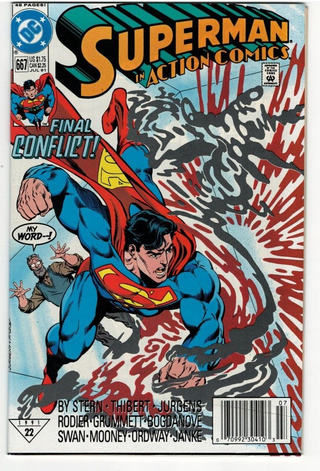 Lot of 8 Action Comics - Issues #667,668,872,1020,1021,1025,1032, Annual #3 1991