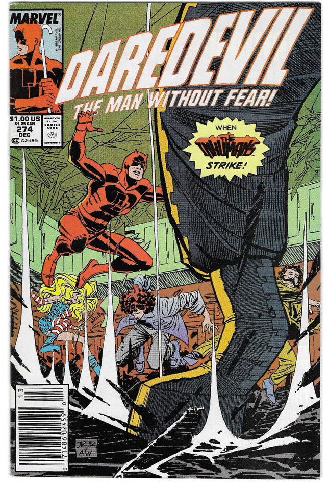 Daredevil #274 : MARK JEWELERS INSERT! RARE: Marvel : 1989