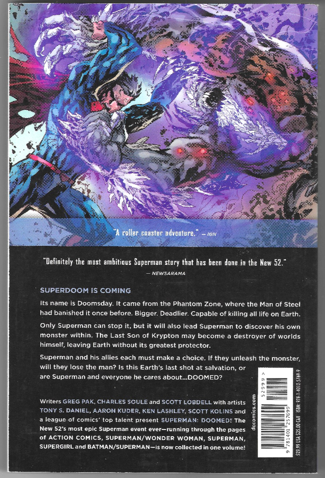 Superman Doomed - TPB : DC Comics : 2015 : VF