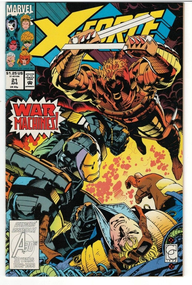 Lot of 8 X-Force Comics : MARVEL : Issues #1,3,5,14,20,21,24 & 89