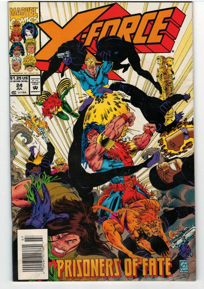 Lot of 8 X-Force Comics : MARVEL : Issues #1,3,5,14,20,21,24 & 89