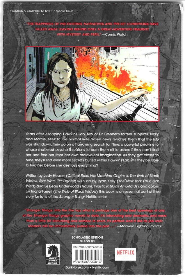 Stranger Things - Into The Fire TPB : Image omics : 1994 : F/VF