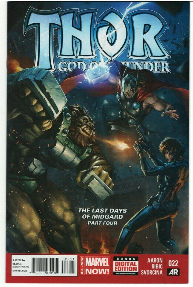 Thor God of Thunder #22 : MARVEL : King Thor bonds to All-Black Symbiote
