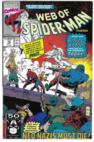 Web of Spider-Man #72 : Insert Variant - RARE: Marvel : 1991