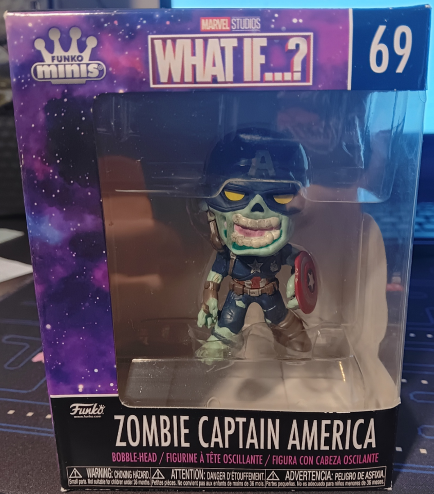 Marvel Studios ZOMBIE CAPTAIN AMERICA : NIB : WHAT IF...? #69 : FUNKO MINIS