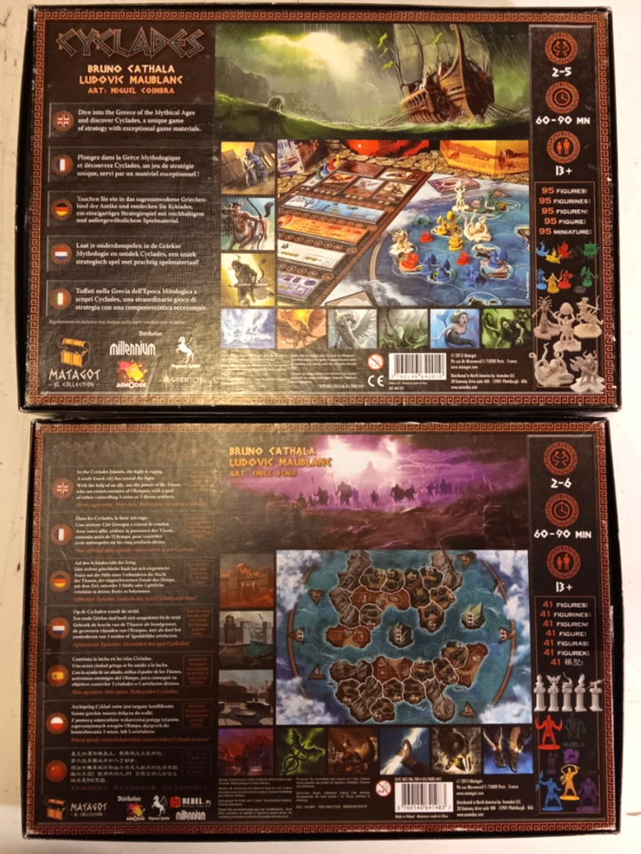 Cyclades Board Game w/Titans Expansion! (Two Boxes) * Asmodee