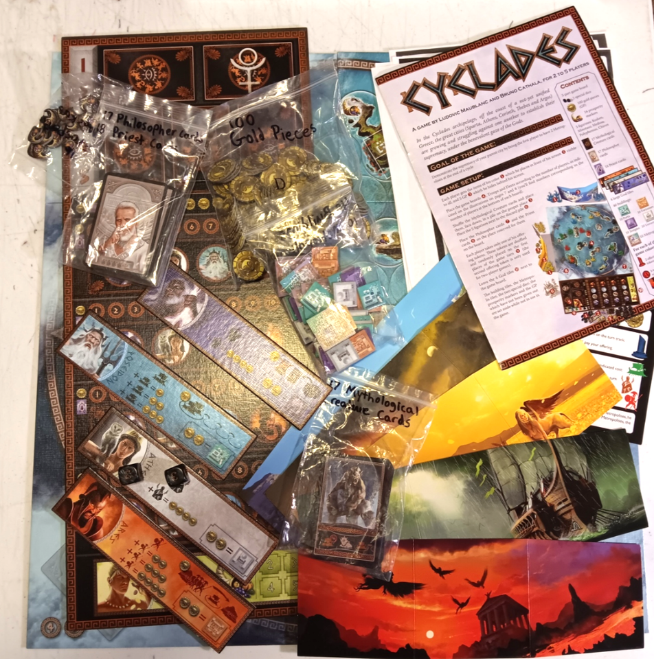 Cyclades Board Game w/Titans Expansion! (Two Boxes) * Asmodee
