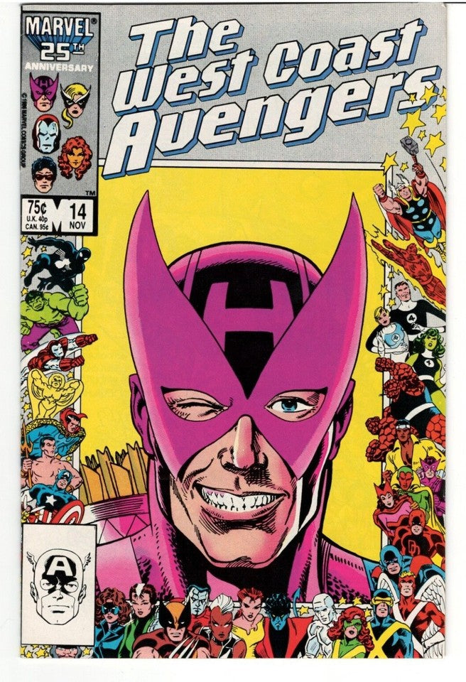 Lot of 9 West Coast Avengers comics- Issues#14,15,17-20,22-24 : 1985 Series