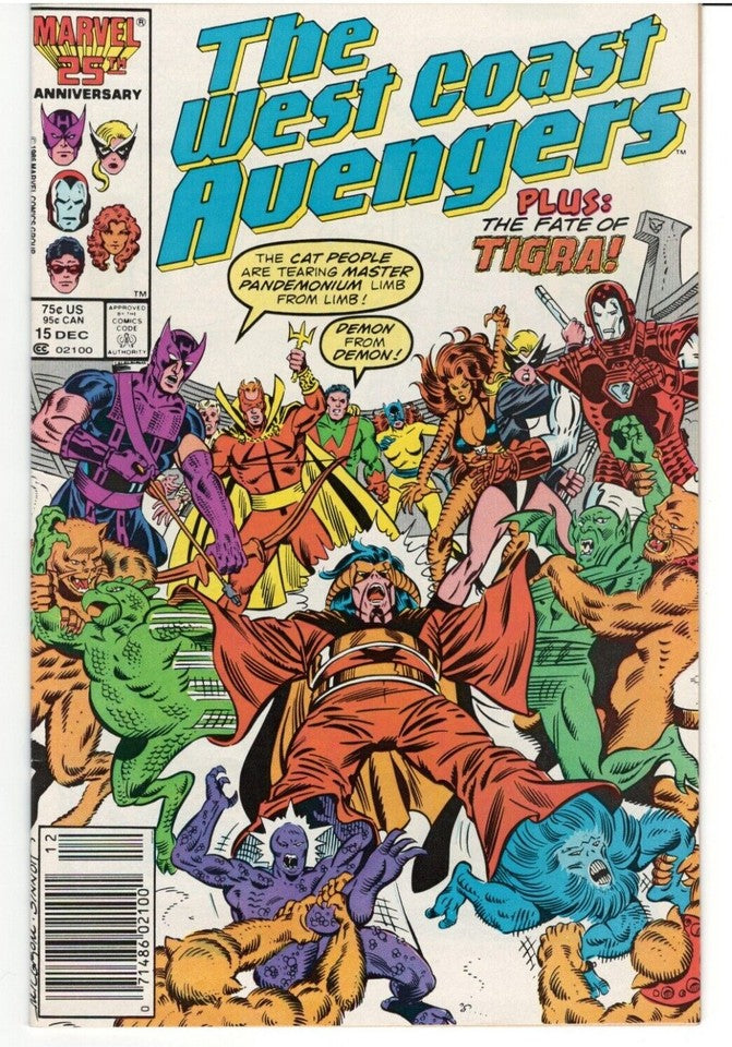 Lot of 9 West Coast Avengers comics- Issues#14,15,17-20,22-24 : 1985 Series