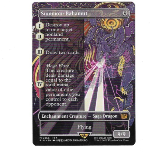 MTG - Summon : Bahamut * FINAL FANTASY * Borderless * MYTHIC *