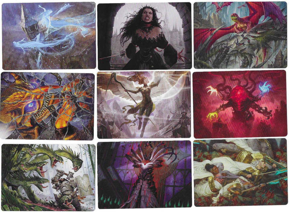 MTG Art Series Mixed Lot Of 33 Cards : 3 Gold Signature : NO DUPES
