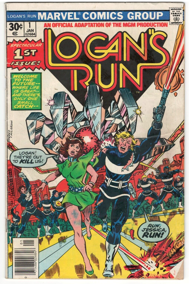 Logan's Run #1: 1976 : MARVEL : VG/F : Comic Adaptation of the MGM Production