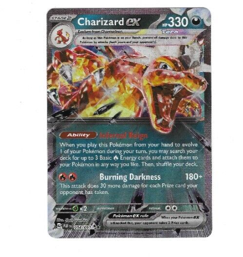 POKEMON : Charizard ex - FOIL : Paldean Fates 054/091 : Pack Fresh/NM
