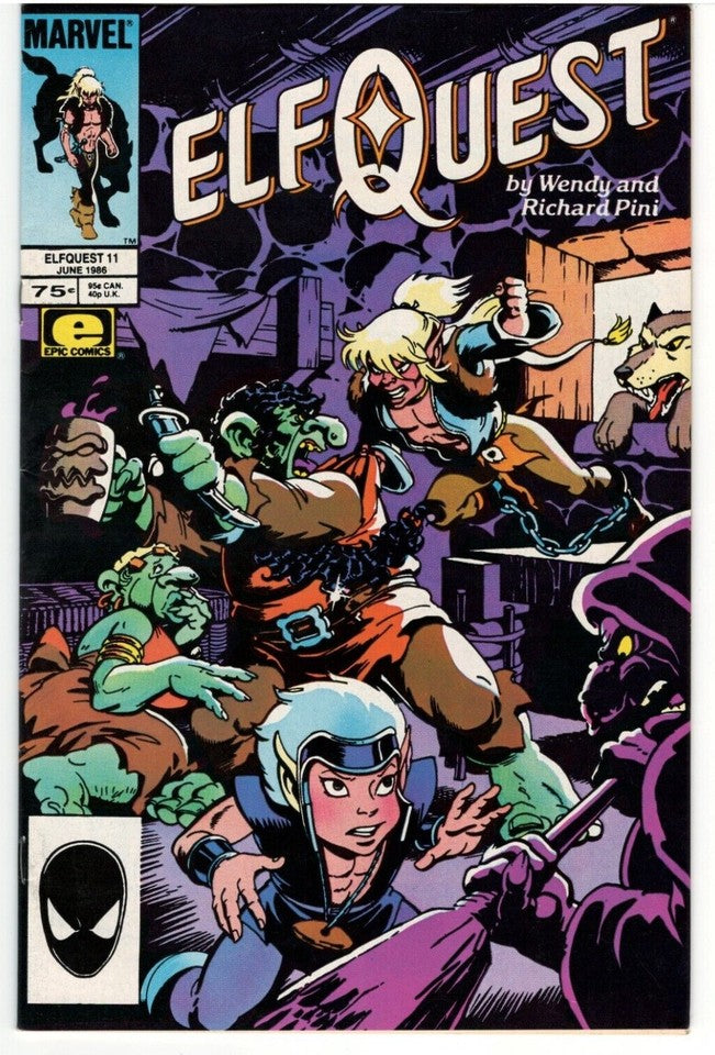 Lot of 10 ElfQuest Comics : MARVEL/EPIC : Issues #11-13,16,17,20-22,24 & 25