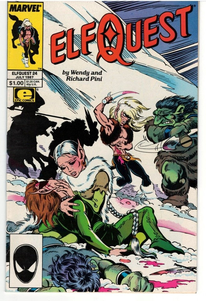 Lot of 10 ElfQuest Comics : MARVEL/EPIC : Issues #11-13,16,17,20-22,24 & 25