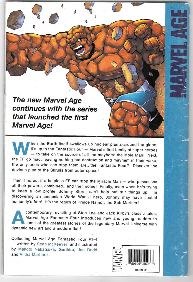 Marvel Age TPB Lot of 4 -Spider-Man, Fantastic Four, Marvel Encyclopedia - 2004