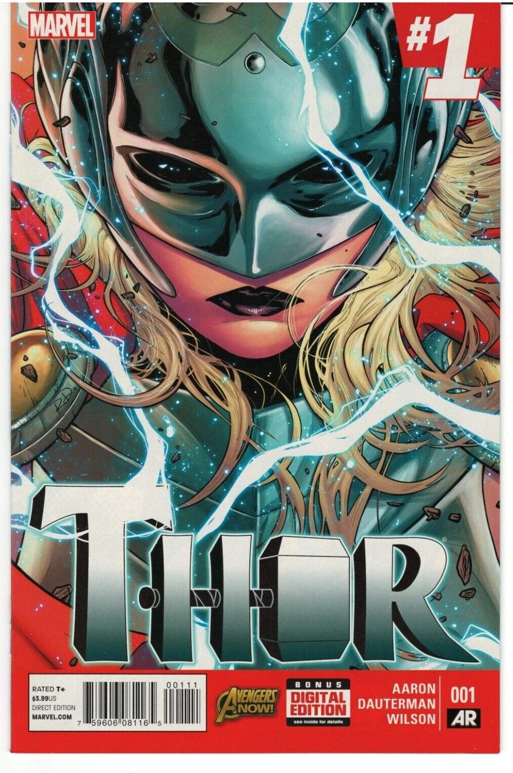 Thor #1 : 2014 : 1st Cover Appearance of Jane Foster as Thor