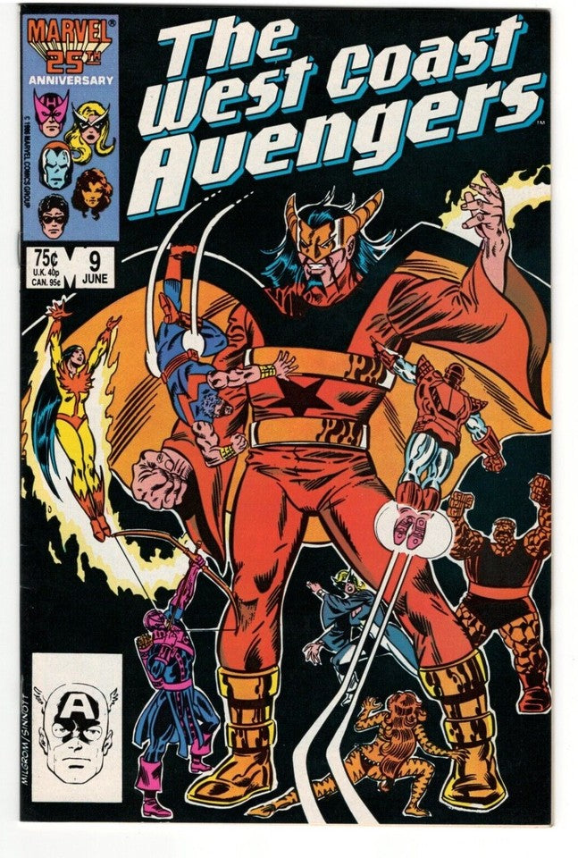 Lot of 10 West Coast Avengers Issues -#2,4,6-13 : MARVEL : 1985 Series :