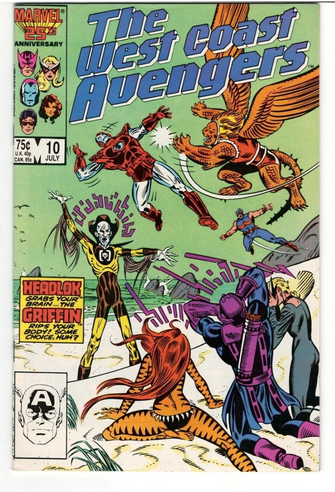 Lot of 10 West Coast Avengers Issues -#2,4,6-13 : MARVEL : 1985 Series :