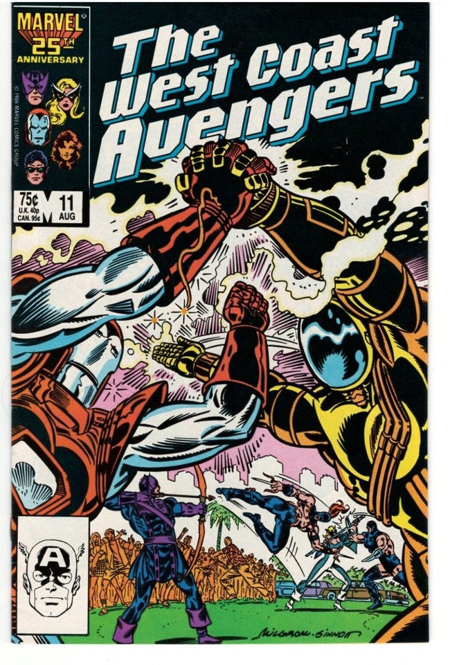 Lot of 10 West Coast Avengers Issues -#2,4,6-13 : MARVEL : 1985 Series :