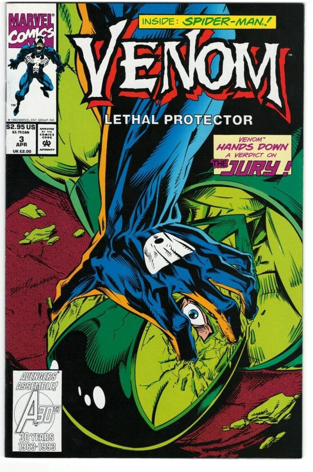 Venom Lethal Protector #3 : MARVEL : 1993 : 1st App. Roland Treece