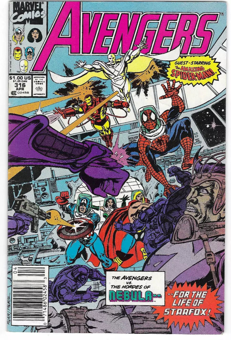 Avengers #316 **KEY**WITH MARK JEWELERS INSERT!!* : MARVEL : 1990