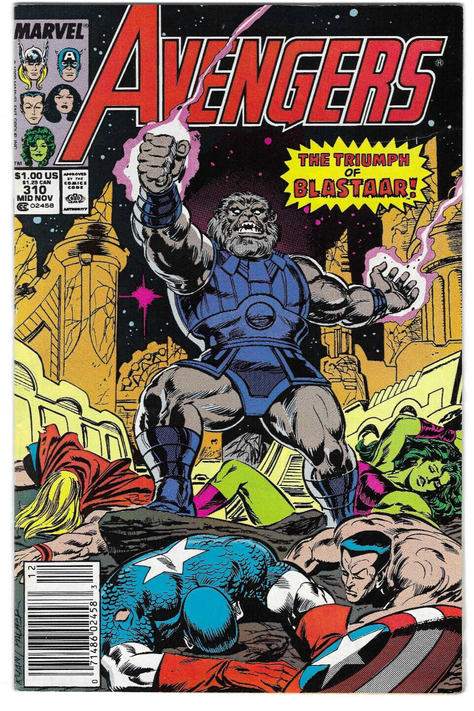 Avengers #310 *MARK JEWELERS INSERT!!* : MARVEL : 1989 : F/VF