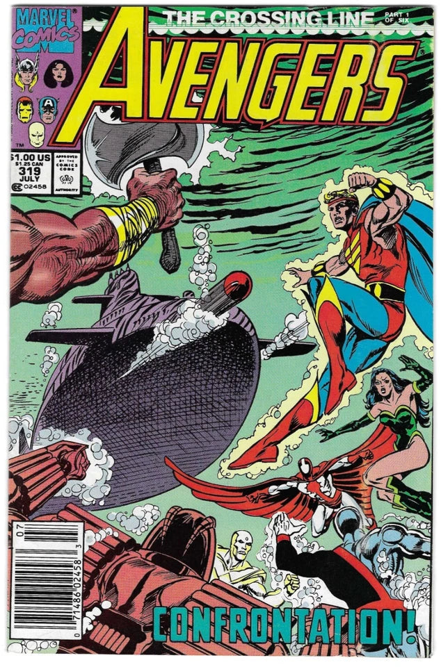 Avengers #319 : **MARK JEWELERS INSERT! ** : RARE! : Marvel : 1990 : F/VF