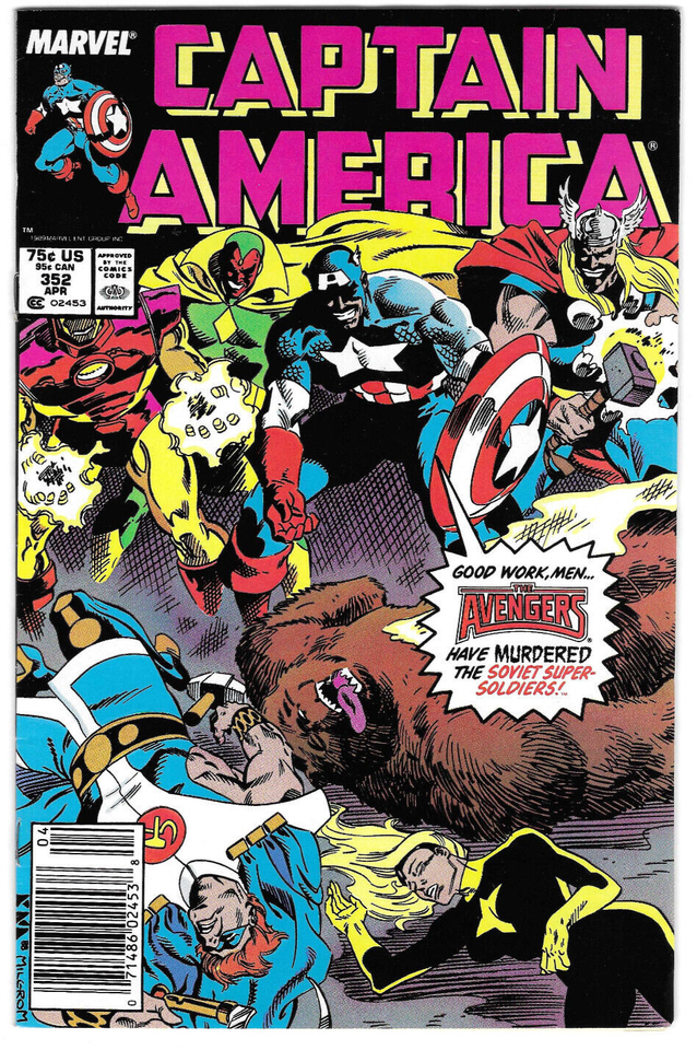 Captain America #352 : 1st appearances of the Supreme Soviets : MARVEL : 1989