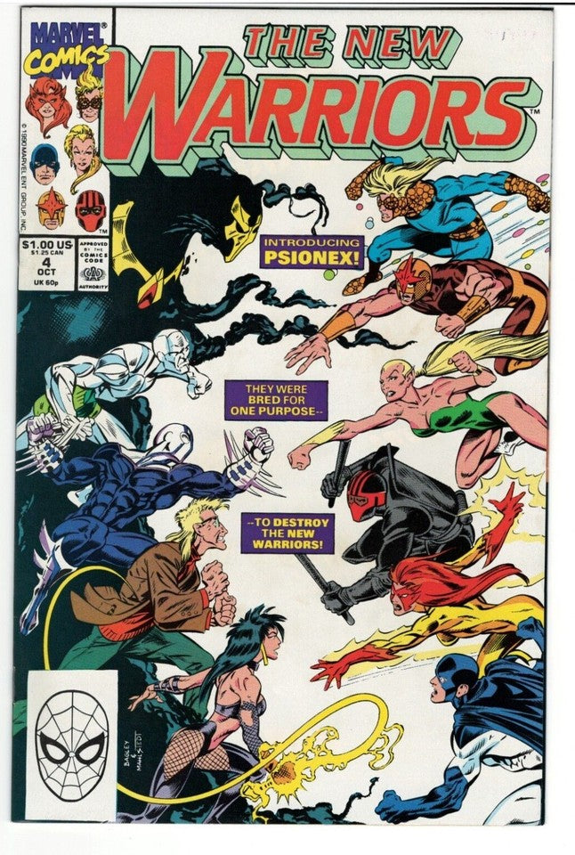 Lot of 10 Comics The New Warriors- Issues #2-7,10,12,14 & 15 : MARVEL
