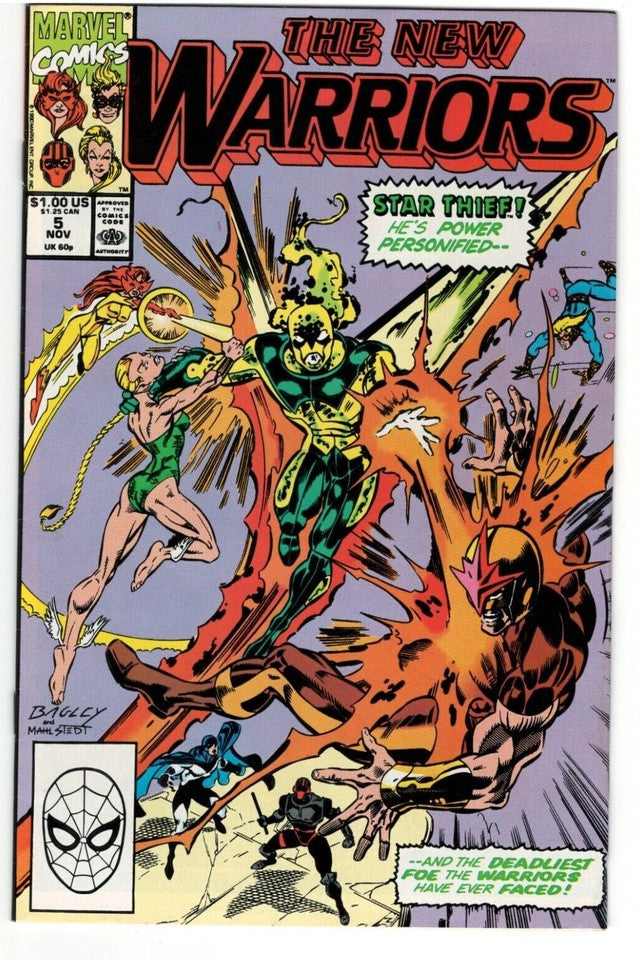 Lot of 10 Comics The New Warriors- Issues #2-7,10,12,14 & 15 : MARVEL