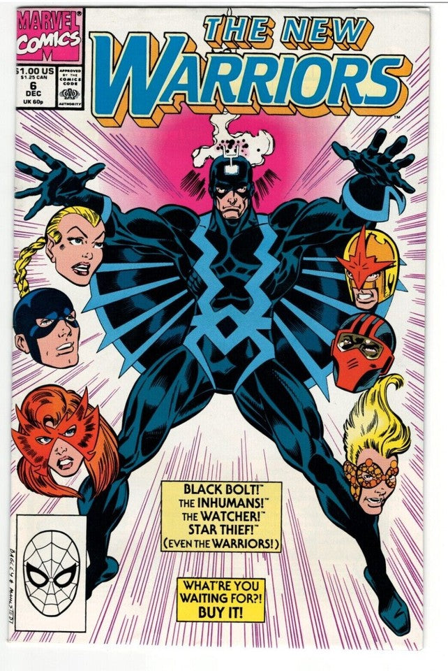 Lot of 10 Comics The New Warriors- Issues #2-7,10,12,14 & 15 : MARVEL