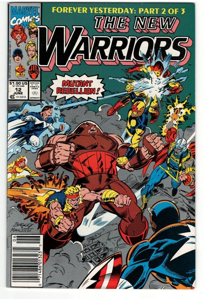Lot of 10 Comics The New Warriors- Issues #2-7,10,12,14 & 15 : MARVEL