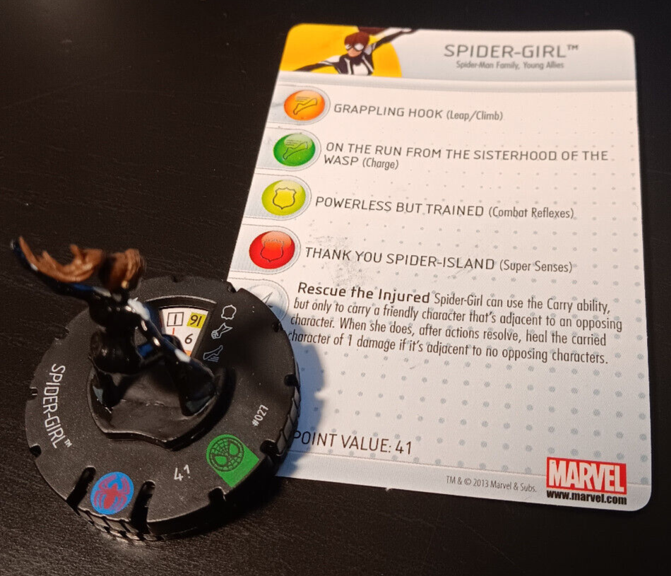 Heroclix : Spider-Girl #027 : Amazing Spider-Man set : Uncommon figure w/card!