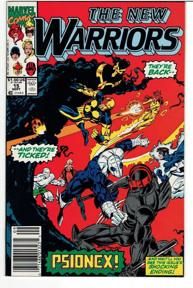 Lot of 10 Comics The New Warriors- Issues #2-7,10,12,14 & 15 : MARVEL