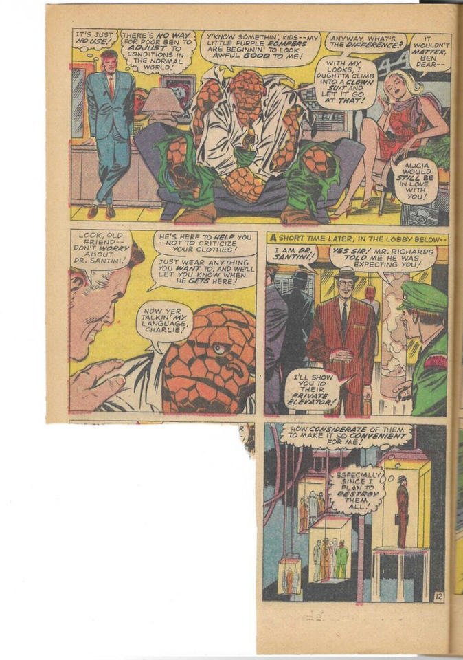 Fantastic Four #68 : MARVEL : 1967 : G/VG : Panel cut from pg. 11.