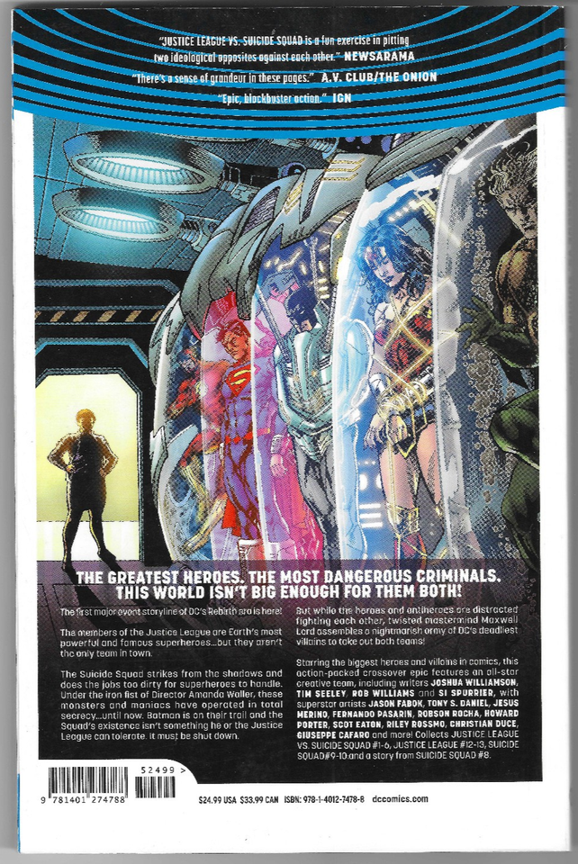 JUSTICE LEAGUE VS. SUICIDE SQUAD #1 TPB : (2017) : DC COMICS : NM