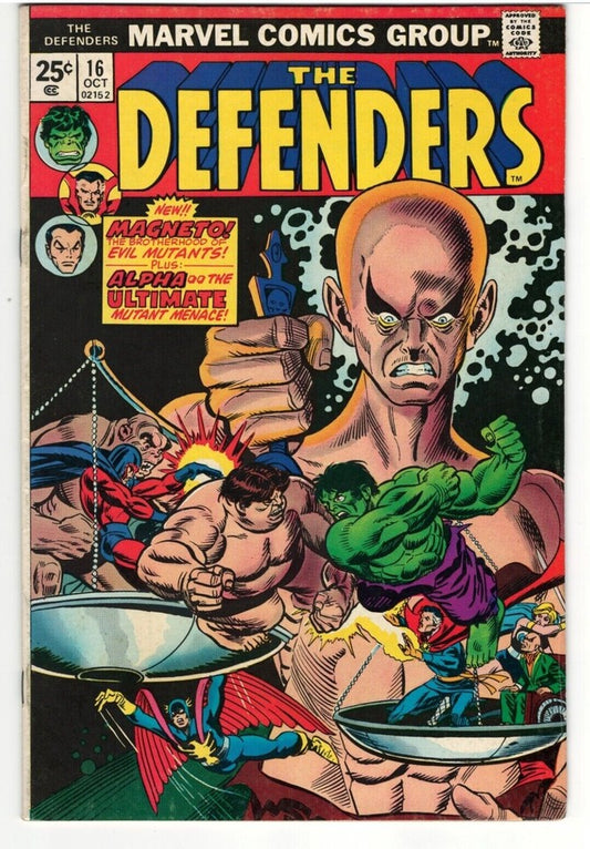 The Defenders #16 : 1974 : Appearance by Professor X, Magneto, Alpha & Brotherhood of Evil Mutants