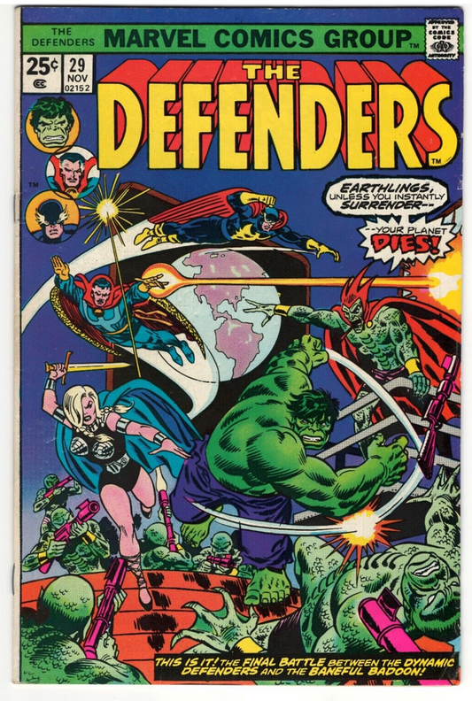 The Defenders #29 : Marvel 1975 : Bronze Age : vs the Badoon