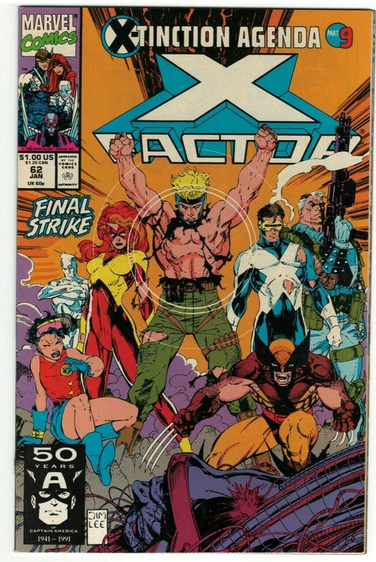 X-Factor #62 : MARVEL : 1991 : VINTAGE : VF/NM