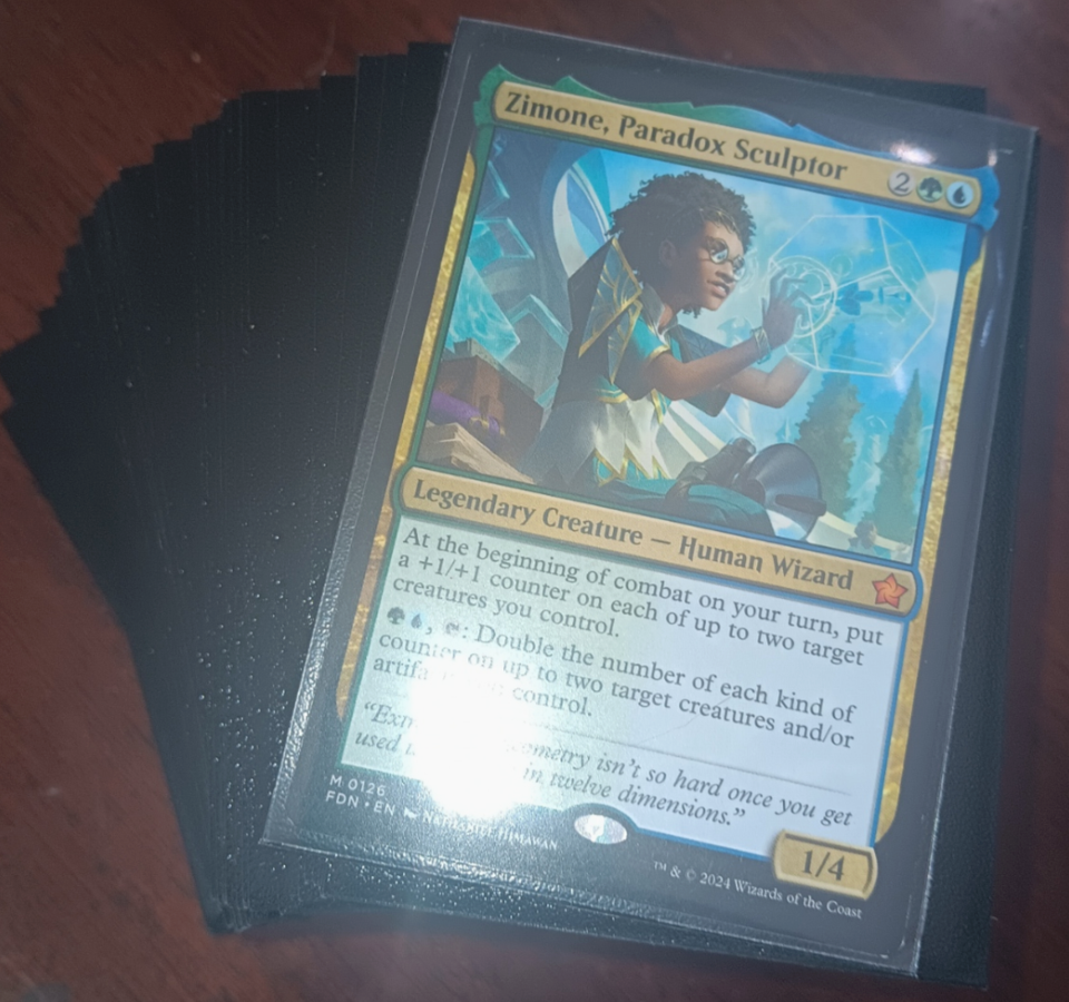 MTG - Zimone, Paradox Sculptor : Custom Commander Deck :* FULLY SLEEVED *