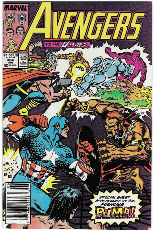 The Avengers #304 : 1989 : MARVEL : Mark Jewelers Insert : RARE!