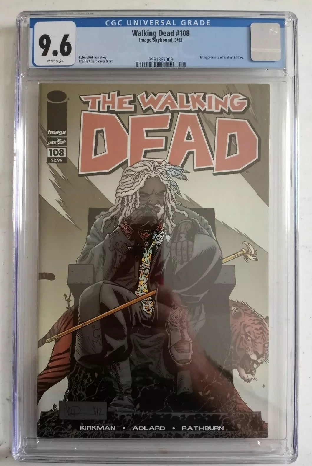 The Walking Dead #108 : CGC 9.6 : 2013 : 1st Appearance of Ezekiel & Shiva