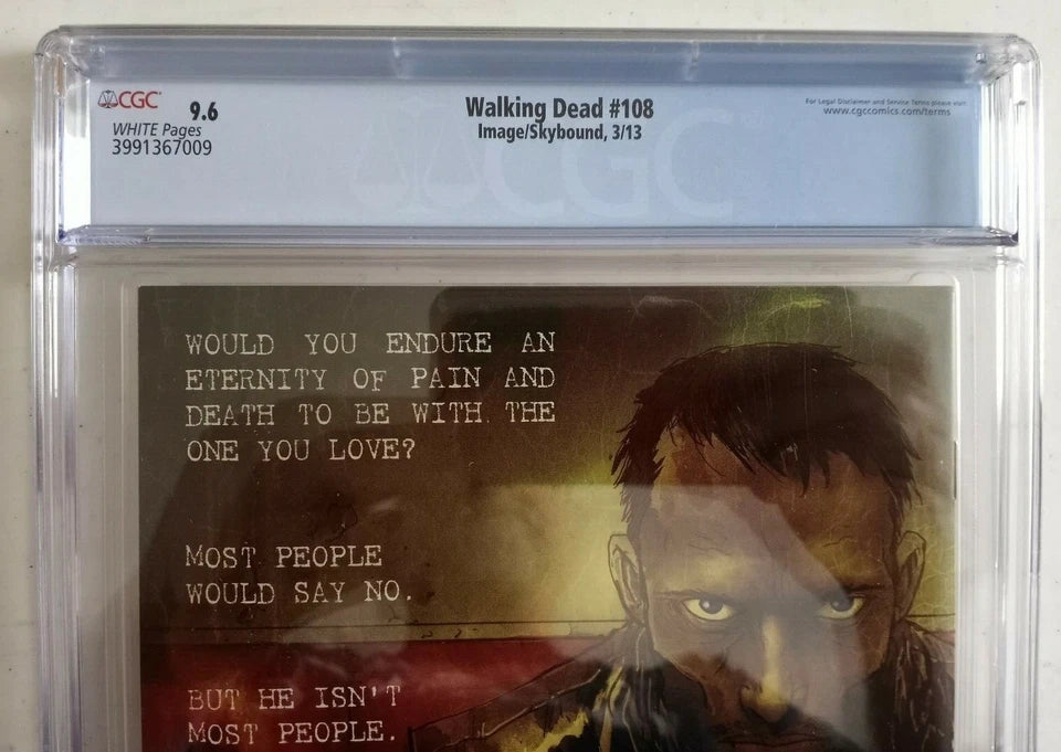 The Walking Dead #108 : CGC 9.6 : 2013 : 1st Appearance of Ezekiel & Shiva