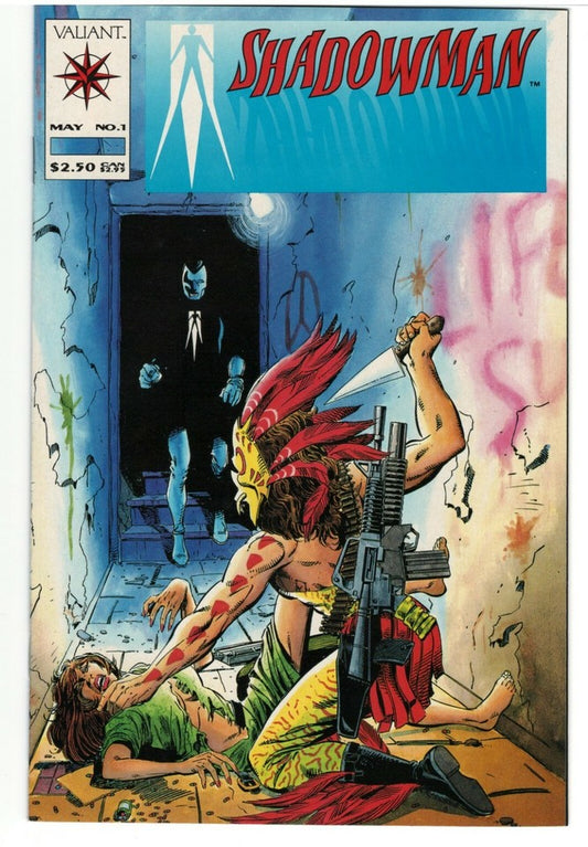 Shadowman #1 : Volume 1 : Valiant : KEY : 1st Shadowman in costume
