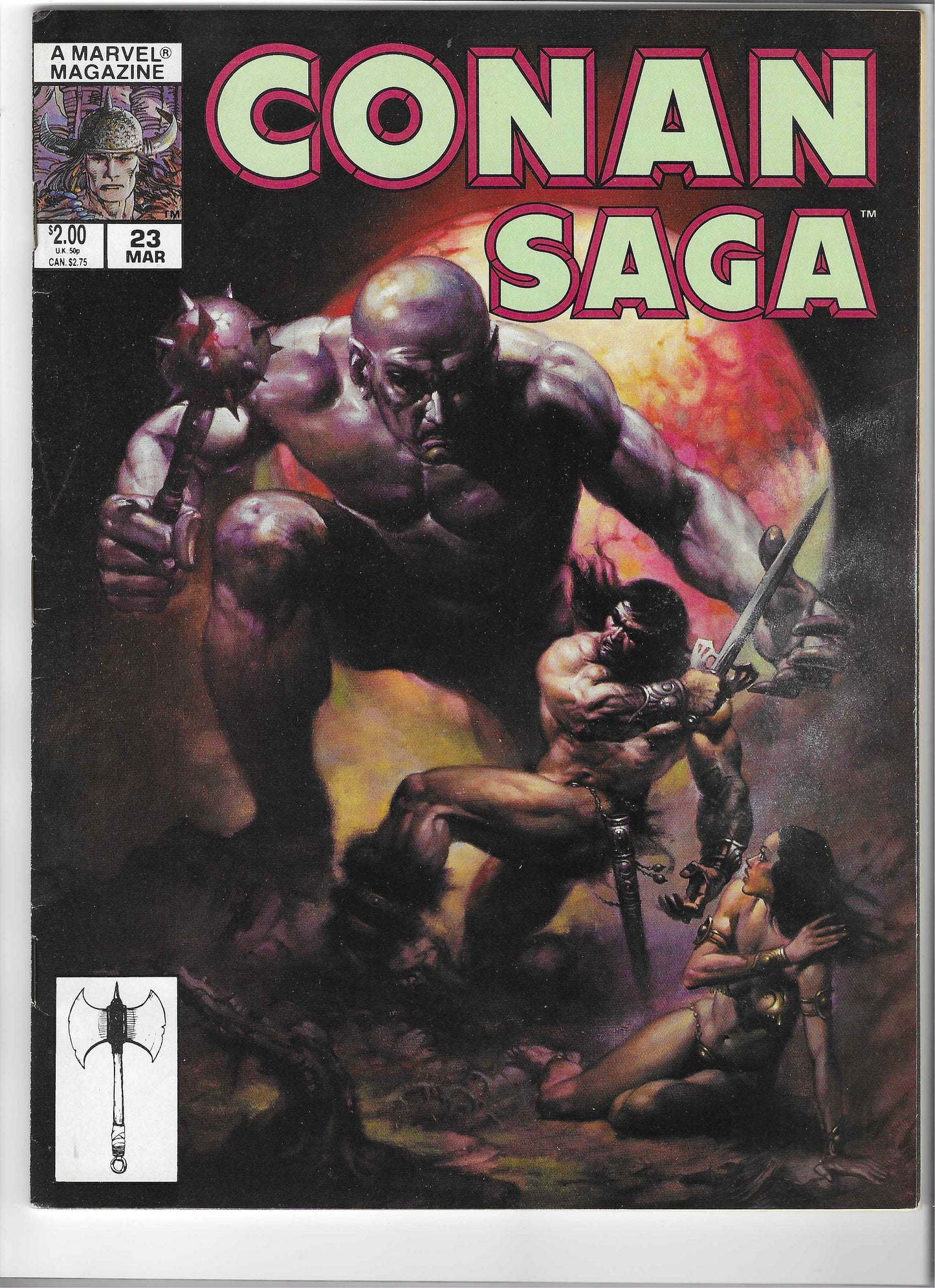 Lot of 10 Conan Saga Magazines #23,32,34,64,66,71,73,74,93 & 96 : F/VF